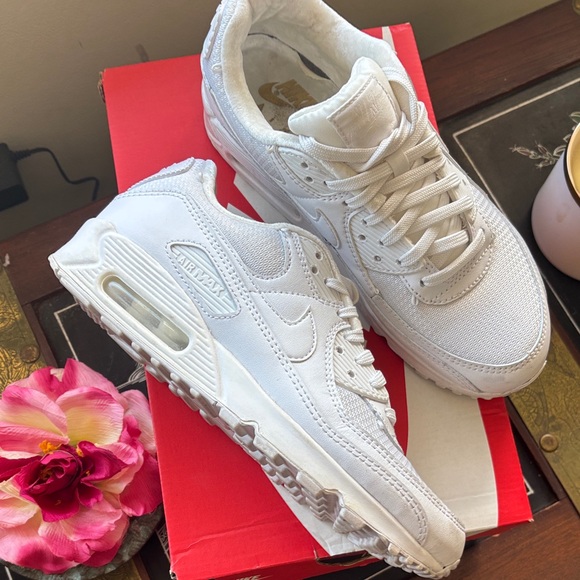 Nike Shoes - Nike Women's All-White Air Max 90 PMR  Size 9 Sneakers